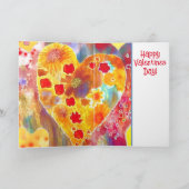 Carte Saint-Valentin avec roses, rouges, jaunes, b (Intérieur)