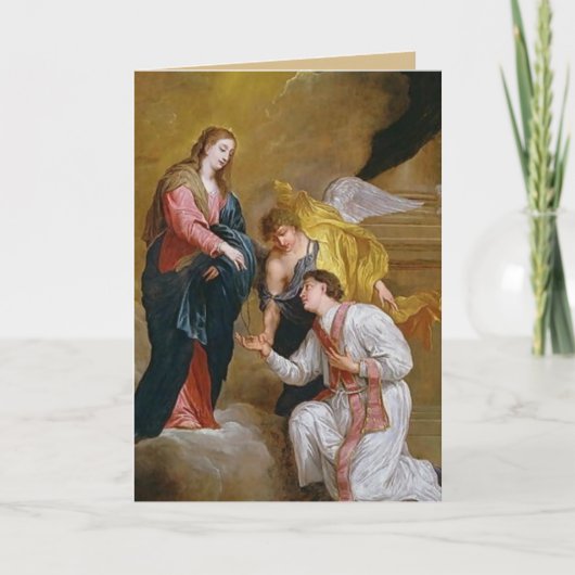 Carte Saint-Valentin avec sa mère et son Rosaire (Devant)