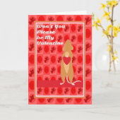 Carte Saint Valentin avec souris (Fleur jaune)