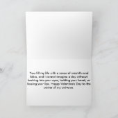 Carte Saint Valentin avec un cardinal (Intérieur)