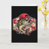 Carte Saint-Valentin B Pêche Camo Pêcheur Saint-Valentin (Fleur jaune)