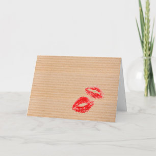 Carte Saint-Valentin Baiser Minimaliste