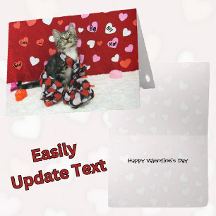 Carte Saint-Valentin Bandit - Chat / Kitten