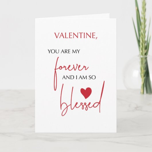 Carte Saint Valentin Béni pour l'amour perpétuel Religie (Devant)