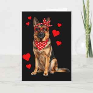 Carte Saint Valentin Berger Allemand Amoureux de Chien C