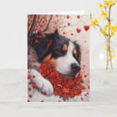 Carte Saint Valentin Berger d'Anatolie Serein (Fleur jaune)