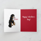 Carte Saint Valentin Bernese Mountain Dog (Intérieur)