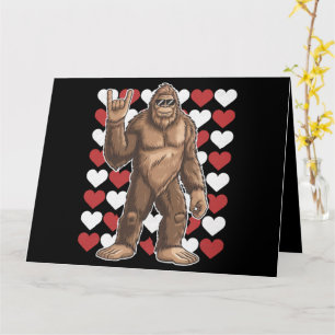 Carte Saint-Valentin Bigfoot Cœurs drôles d'amour de Sas