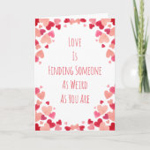 Carte Saint-Valentin Cadre cardiaque | Étrange ensemble (Devant)