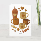 Carte Saint-Valentin Café Amour Cœurs Tricotés Câlins (Dos)