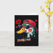 Carte Saint-Valentin Canard chasse Camo Appelle-moi Tout (Fleur jaune)