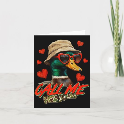 Carte Saint-Valentin Canard colvert chasseur Camo C (Devant)