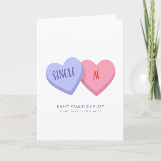 Carte Saint Valentin Candy Single AF (Devant)