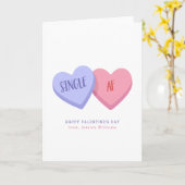 Carte Saint Valentin Candy Single AF (Fleur jaune)