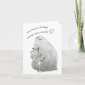 Carte Saint-Valentin, carte d'ours mignonne pour m (Devant)