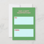 Carte Saint Valentin Castor Funny Kids School (Dos)