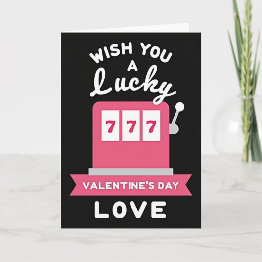 Carte Saint-Valentin Chanceuse 777 (Devant)