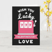 Carte Saint-Valentin Chanceuse 777 (Fleur jaune)