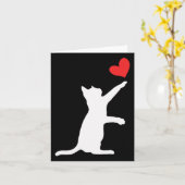 Carte Saint Valentin Chat Drôle Coeur Mignon Amoureux de (Fleur jaune)