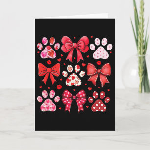 Carte Saint-Valentin Chien Coquette Empreinte de Patte C