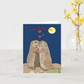 Carte Saint-Valentin Chien de prairie (Fleur jaune)