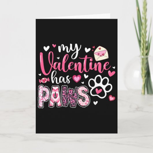 Carte Saint-Valentin Chien Mon Valentin A Des Pattes Mam (Devant)