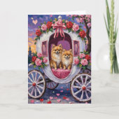 Carte Saint-Valentin Chien Poméranien  (Devant)