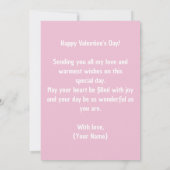 Carte Saint-Valentin cœur aquarelle pastel et fantaisist (Dos)