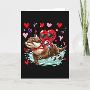 Carte Saint-Valentin Cœur Célibataires à Cheval sur une 