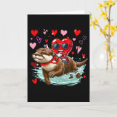 Carte Saint-Valentin Cœur Célibataires à Cheval sur une (Fleur jaune)