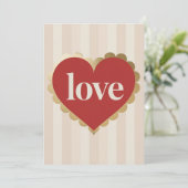 Carte Saint-Valentin cœur d'amour  (Debout devant)