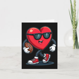 Carte Saint-Valentin Cœur Football Garçons Filles Enfant