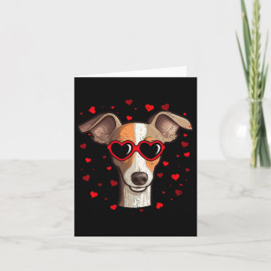 Carte Saint-Valentin Cœur Italien Lévrier Italien Amoure