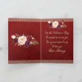 Carte Saint-Valentin Cœur, Perles & Roses (Intérieur)