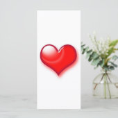 Carte Saint Valentin Coeur rouge (Debout devant)