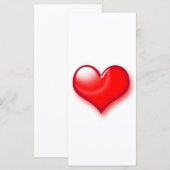 Carte Saint Valentin Coeur rouge (Devant / Derrière)