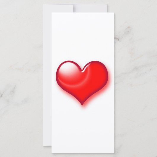 Carte Saint Valentin Coeur rouge (Devant)