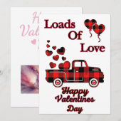 Carte Saint Valentin, coeur Saint Valentin (Devant / Derrière)
