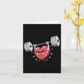 Carte Saint-Valentin cœur soulève des poids drôle de séa (Fleur jaune)