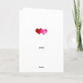 Carte Saint Valentin Coeurs d'humeur Ajouter un texte po (Dos)