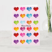 Carte Saint Valentin Coeurs d'humeur Ajouter un texte po (Devant)