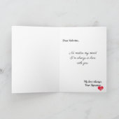 Carte Saint Valentin Coeurs d'humeur Ajouter un texte po (Intérieur)