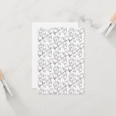 Carte Saint-Valentin Coeurs Mignons Dessinés à la Main N (Devant/Arrière en situation)