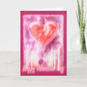 Carte Saint Valentin COEURS ROSES ET BOUGIES (Devant)