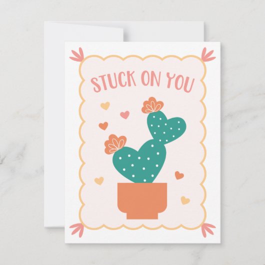 Carte Saint-Valentin "Coincé sur vous" (Devant)
