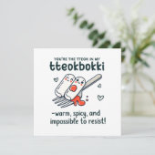 Carte Saint Valentin coréen Tteokbokki (Debout devant)