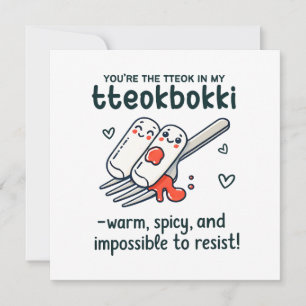 Carte Saint Valentin coréen Tteokbokki