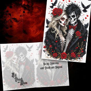 Carte Saint-Valentin couple gothique