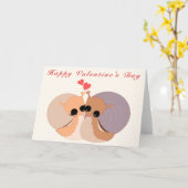 Carte Saint-Valentin Couple Snails (Fleur jaune)