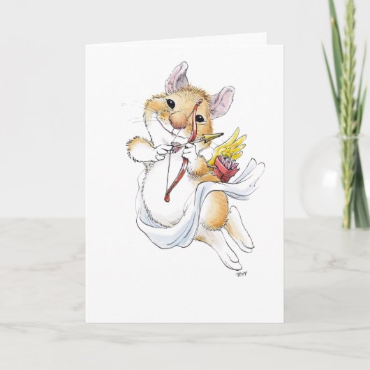 Carte Saint Valentin Cupid Mouse (Devant)